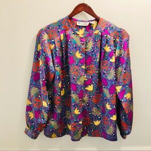 Vintage Oscar De La Renta Button Down Top